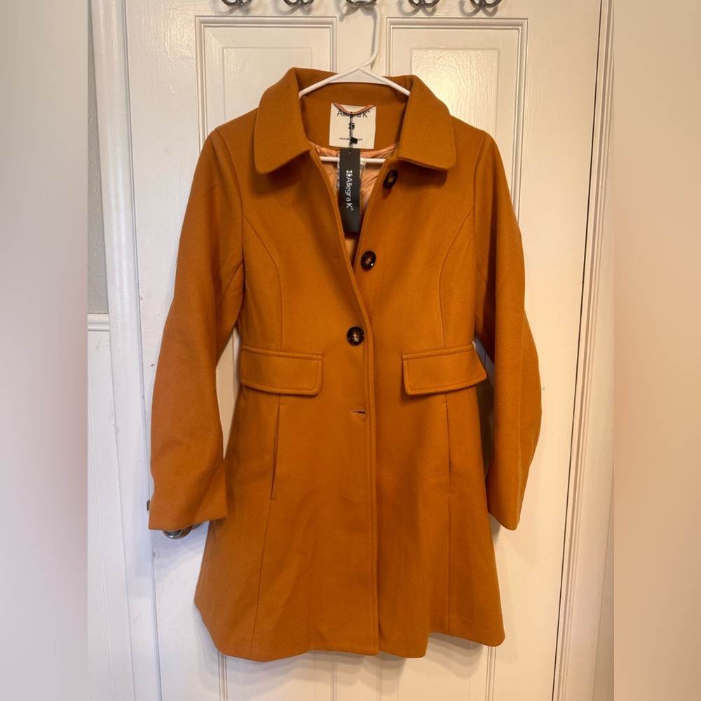 Allegra-K Camel Peacoat